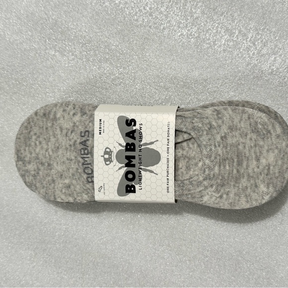 New Bombas Womens Casual Socks - Grey Medium No Show 4 ct lot - Picture 2 of 4